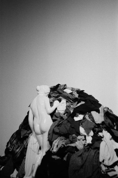 <a href="https://www.tate.org.uk/art/artworks/pistoletto-venus-of-the-rags-t12200"><i>Venus of the Rags</i>, by Michelangelo Pistoletto</a>, originally created in 1967.<br><br><i>Dimensions of Civilization </i>, Sichuan Fine Arts Institute